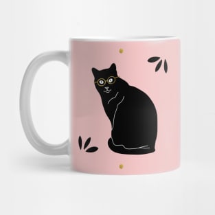 cat with eyeglasses Mug